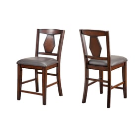 2 Vilo Home Industrial Tuscan Hills Brown Diamond Back Pub Chairs