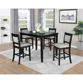 Vilo Home Industrial Jazzy Bells Black 5pc Pub Height Dining Set