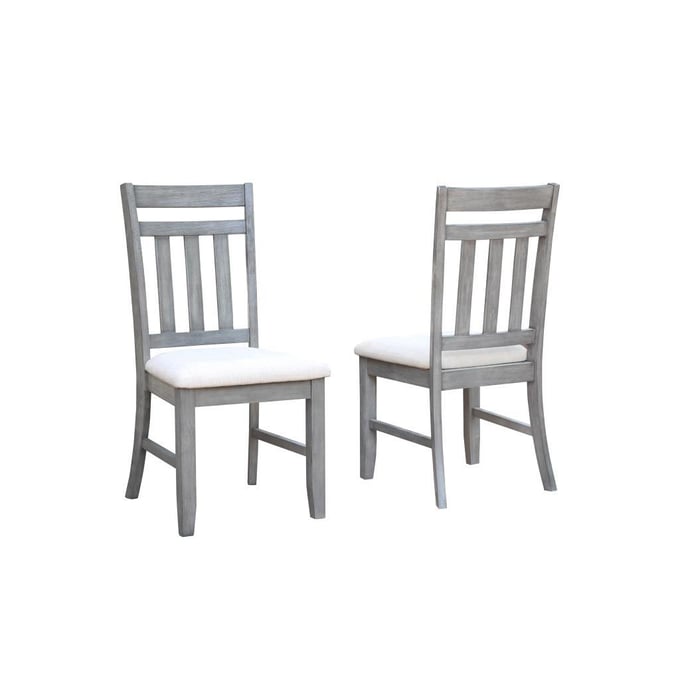 2 Vilo Home Industrial Shelter Cove Gray Dining Chairs VILO-3020