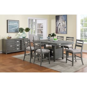 Vilo Home Industrial Palermo Gray 7pc Pub Dining Set