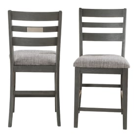 2 Vilo Home Industrial Palermo Gray Pub Chairs