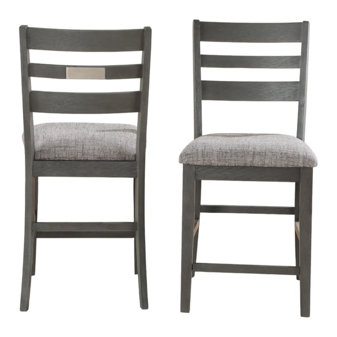 2 Vilo Home Industrial Palermo Gray Pub Chairs VILO-3822