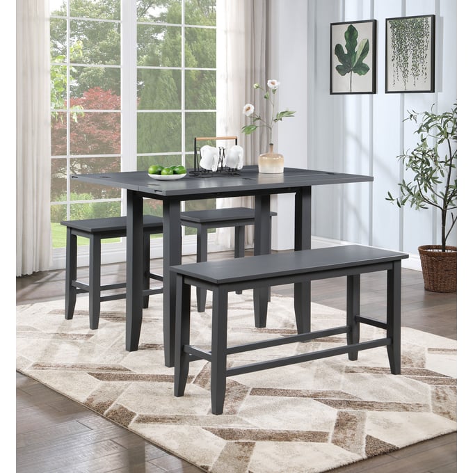 Vilo Home Industrial Malibu Gray 4pc Pub Set VILO-VH445