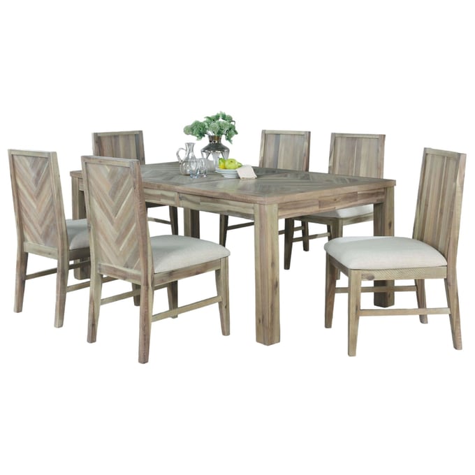 Vilo Home Industrial Dana Point Sand 7pc Dining Set VILO-VH5200-7PC