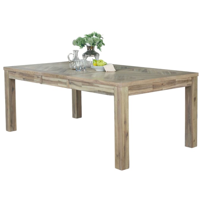 Vilo Home Industrial Dana Point Sand Chevron Rectangular Dining Table VILO-VH5200