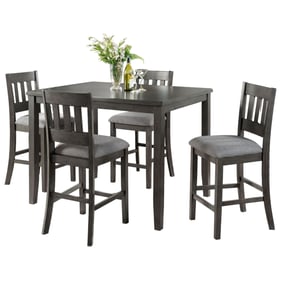 Vilo Home Industrial Ithaca Gray 5pc Counter Height Dining Set