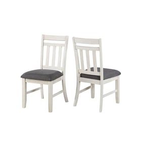 2 Vilo Home Industrial Lido Bay White 2 Tone Dining Chairs