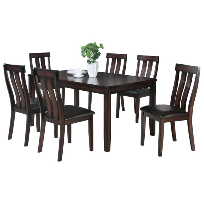 Vilo Home Industrial Brunswick Brown 7pc Dining Set VILO-626