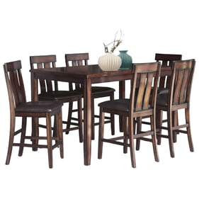 Vilo Home Industrial Great Bridge Tobacco 7pc Counter Height Dining Set