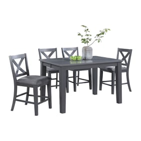 Vilo Home Industrial La Jolla Shores Gray 5pc Pub Dining Set