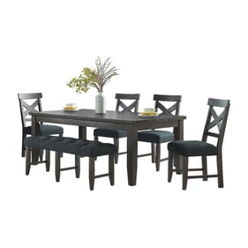 Vilo Home Industrial Charms Black 6pc Dining Set