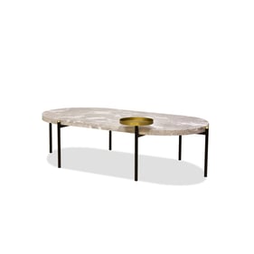 Mobital Velodrome Grey Marble Top Coffee Table