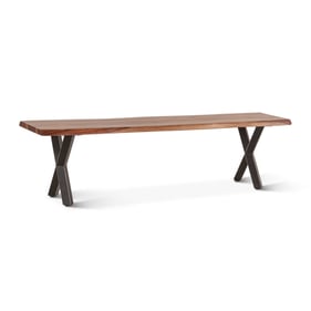 World Interiors Elliston Natural Black Dining Bench