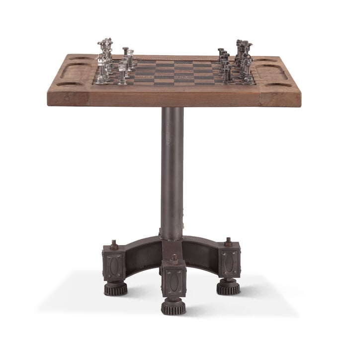 World Interiors Rustic Revival Teak Wood Chess Set WIF-ZWRRCHESS