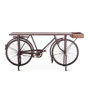 World Interiors Paxton Brown Bicycle Console Table