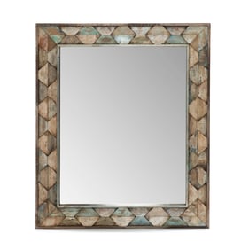 World Interiors Cordoba Teal Carved Mirror