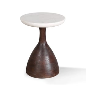 World Interiors Palm Desert Walnut Modern Side Table