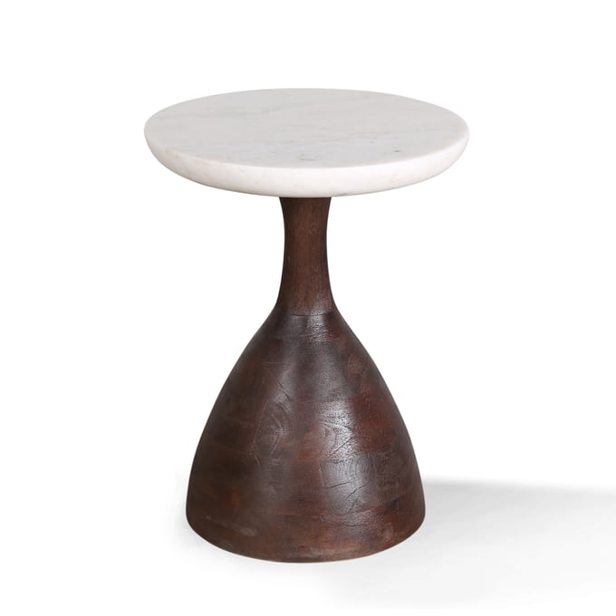 World Interiors Palm Desert Walnut Modern Side Table WIF-ZWPDMST1