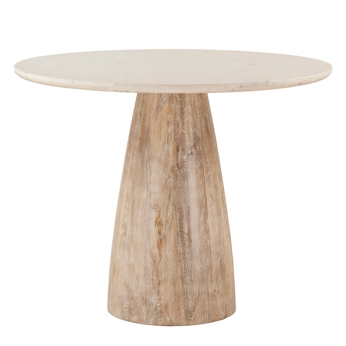 World Interiors Palm Desert Natural White Marble Dining Table WIF-ZWPDMODWM