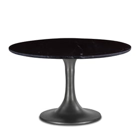 World Interiors Palm Desert Natural Black Marble Dining Table