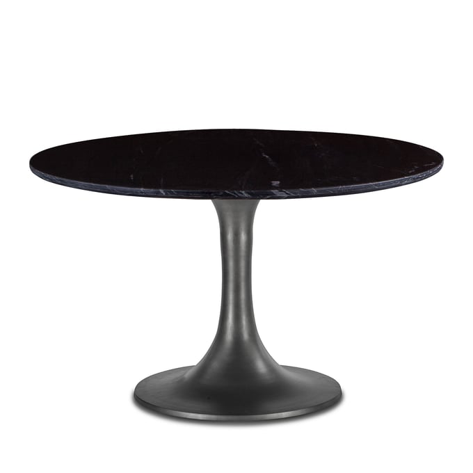 World Interiors Palm Desert Natural Black Marble Dining Table WIF-ZWPDSTTULBLA