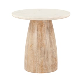 World Interiors Palm Desert White Marble Gathering Table