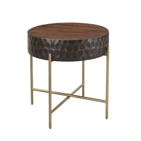 World Interiors Vallarta Brown Side Table