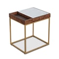 Aurora Modern Side Table in Walnut Brown