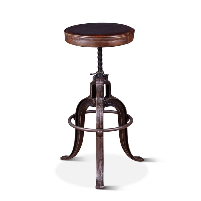 World Interiors Sterling Dark Brown Adjusting Barstool WIF-ZWSTLSLBR