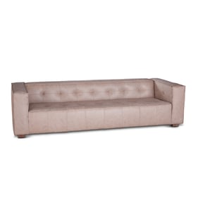 World Interiors Portia White Cream Leather Sofa