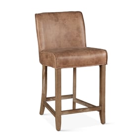 World Interiors Avery Tan Leather Counter Chair