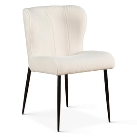 World Interiors Isabella White Boucle Dining Chair