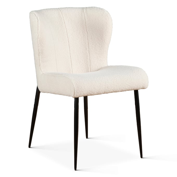 World Interiors Isabella White Boucle Dining Chair WIF-ZWISBWBDC