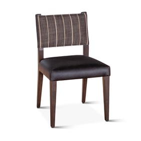 World Interiors Lila Black Leather Dining Chair