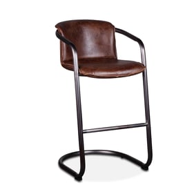 World Interiors Chiavari Geisha Brown Leather Bar Chair