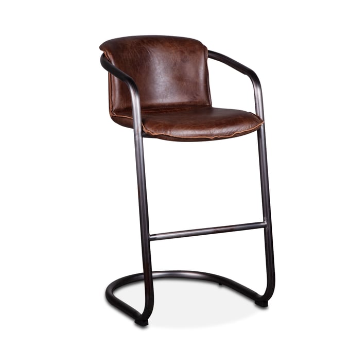 World Interiors Chiavari Geisha Brown Leather Bar Chair WIF-ZWCHIBCGEI-2X