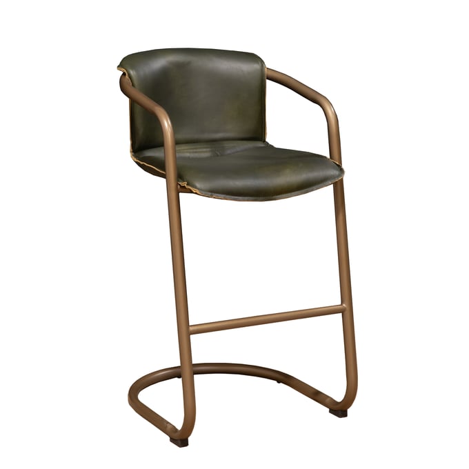 World Interiors Chiavari Green Leather Bar Chair WIF-ZWCIBC22EG