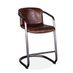 World Interiors Chiavari Geisha Brown Leather Counter Chair