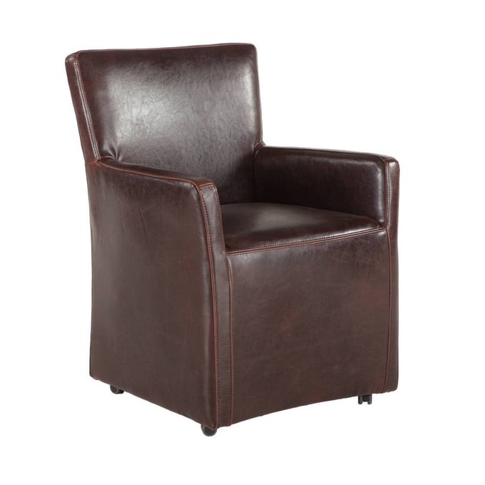 World Interiors Lily Brown Wheeled Armchair WIF-ZWPY530