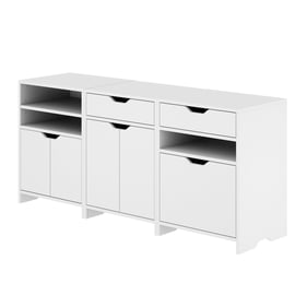 Winsome Wood Nova White 3pc Storage Cabinet