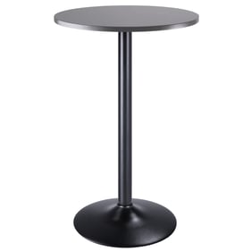 Winsome Tarah Slate Gray Black Wood Pub Table