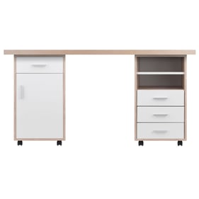 Winsome Kenner Reclaimed Wood White 3pc Modular Office Desk