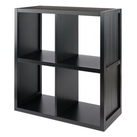 Winsome Timothy Black Wood 4 Cube Bookcase