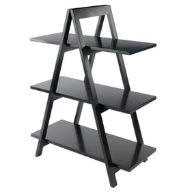 Winsome Aaron Black Wood 3 Tier A Frame Shelf