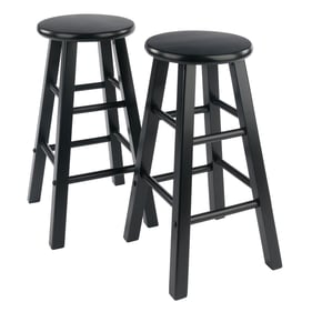 2 Winsome Element Black Wood Counter Height Stools