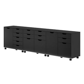 Winsome Wood Halifax Black 3pc Cabinets