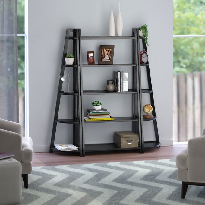 58 Adam A Frame Corner Shelf - Black - Winsome