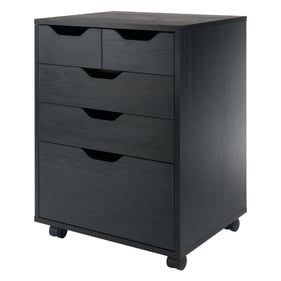 Winsome Wood Halifax Black 5 Drawer Cabinet