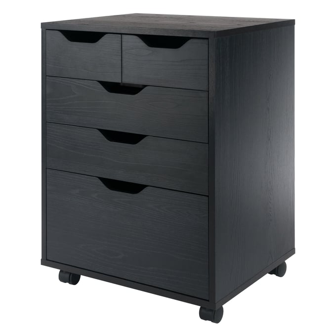 Winsome Wood Halifax Black 5 Drawer Cabinet WNS-20521