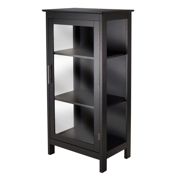 Winsome Poppy Black Wood Display Cabinet WNS-20523